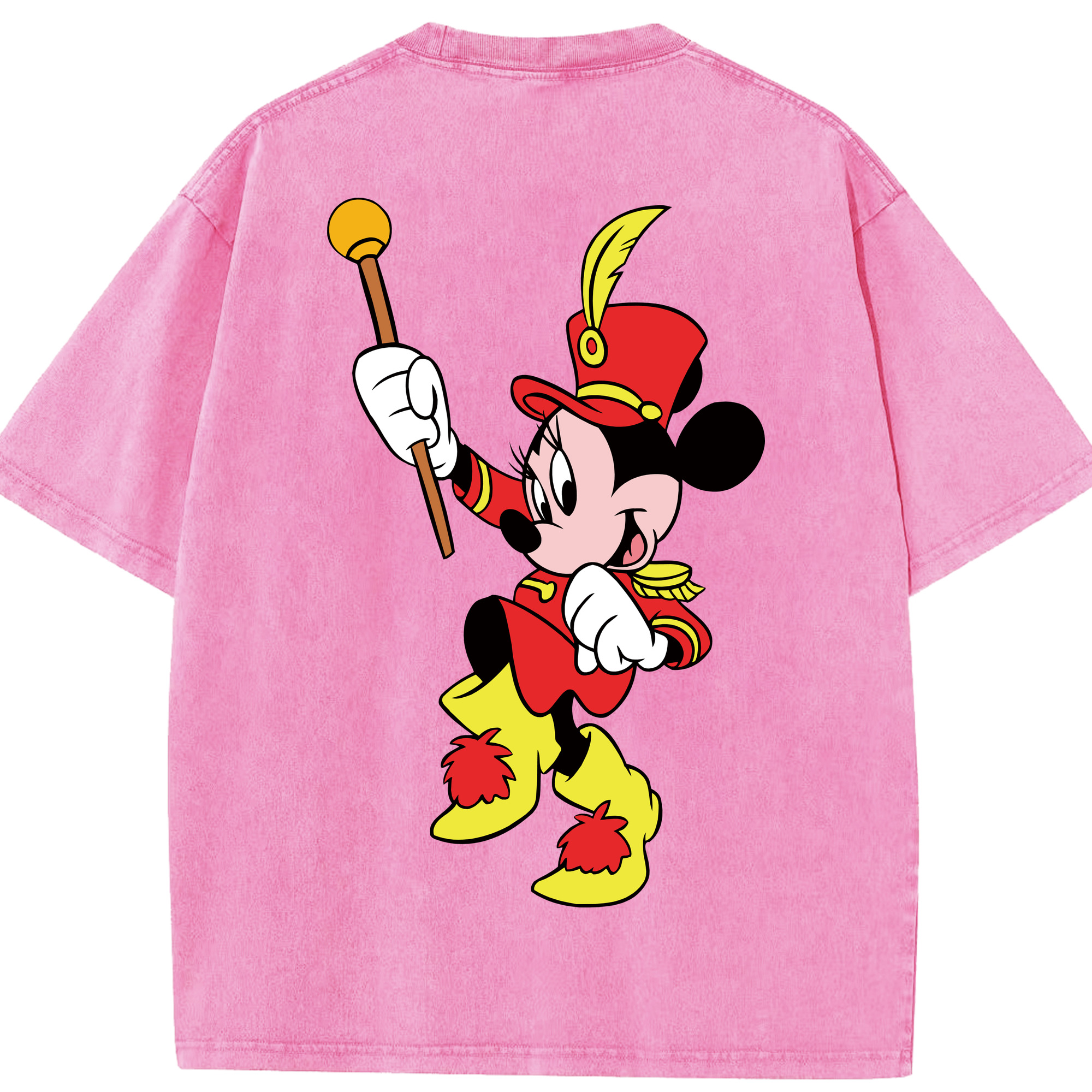 （画像用） ミッキーマウス Mickey Mouse 綿100% ヴィンテージ風 半袖Tシャツ（背面プリント）
